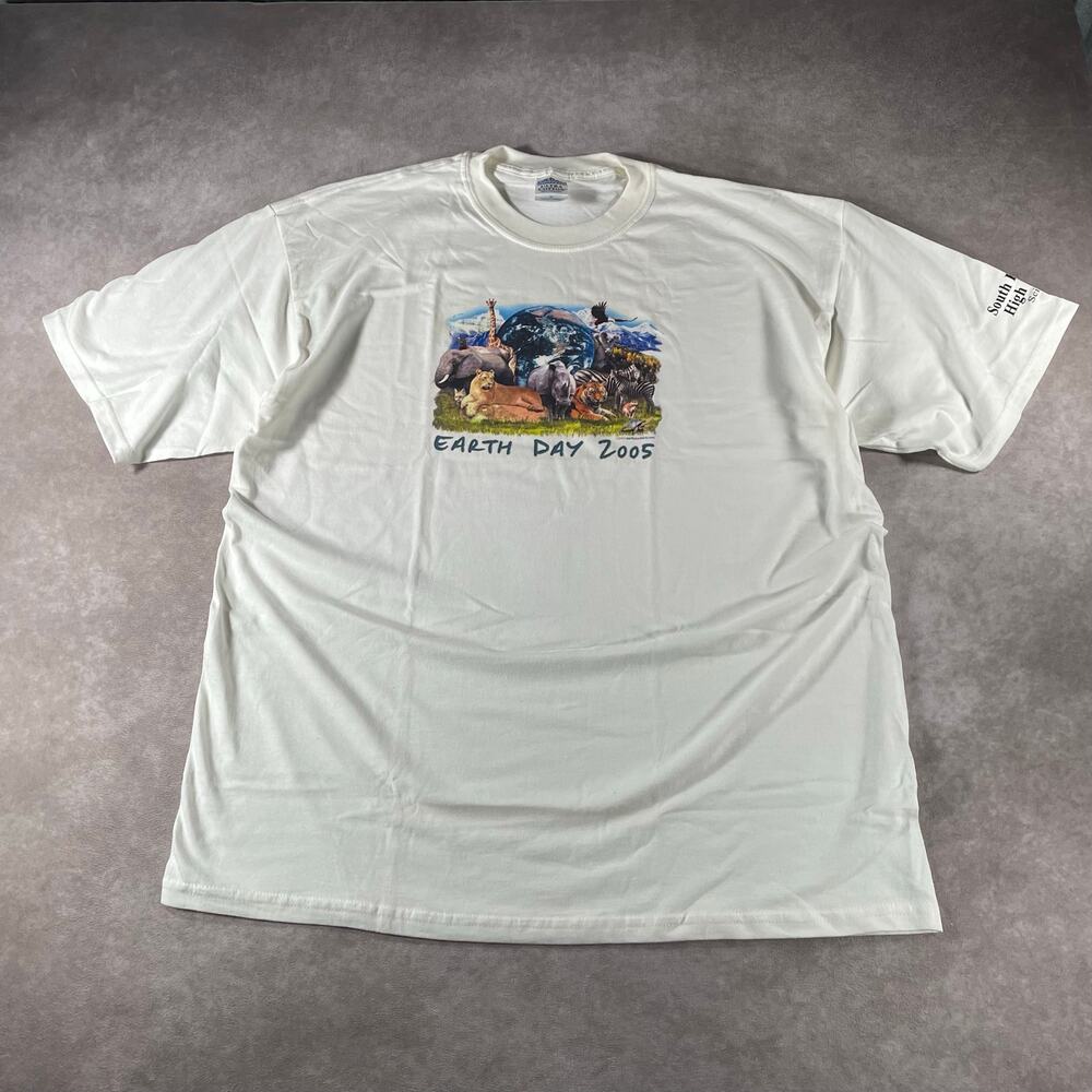 2005 Earth Day Nature Science Animal Graphic T-shirt Mens XL